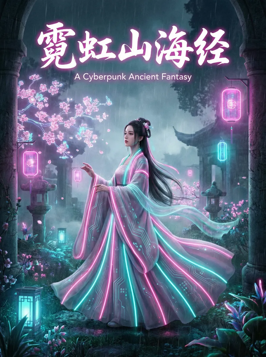 火柴人格斗家无敌版 古风奇缘短剧 - 霓虹山海经海报